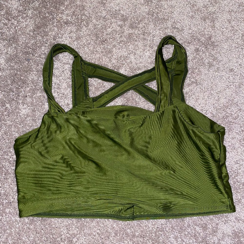 Olive Green Bikini Top